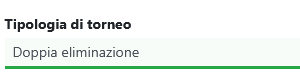 Scegli « Doppia eliminazione »